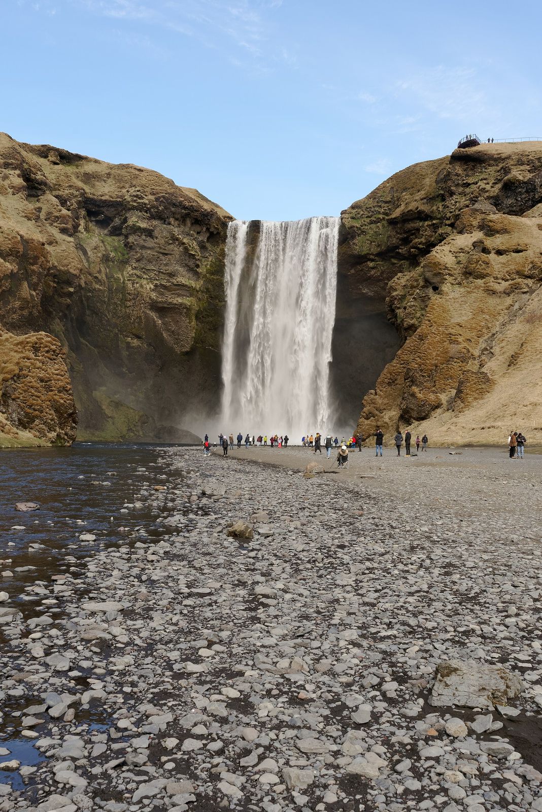 Cascata Skógafoss vista de perto
