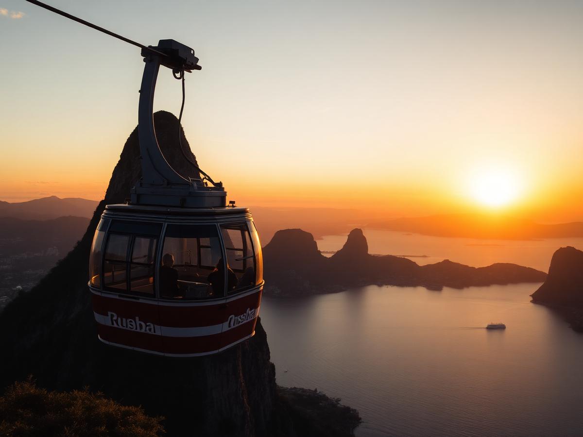 Pão de Açúcar ao pôr do sol